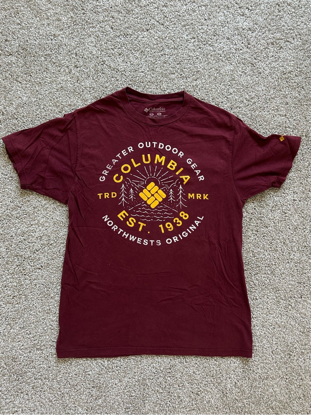 columbia men’s crew tee